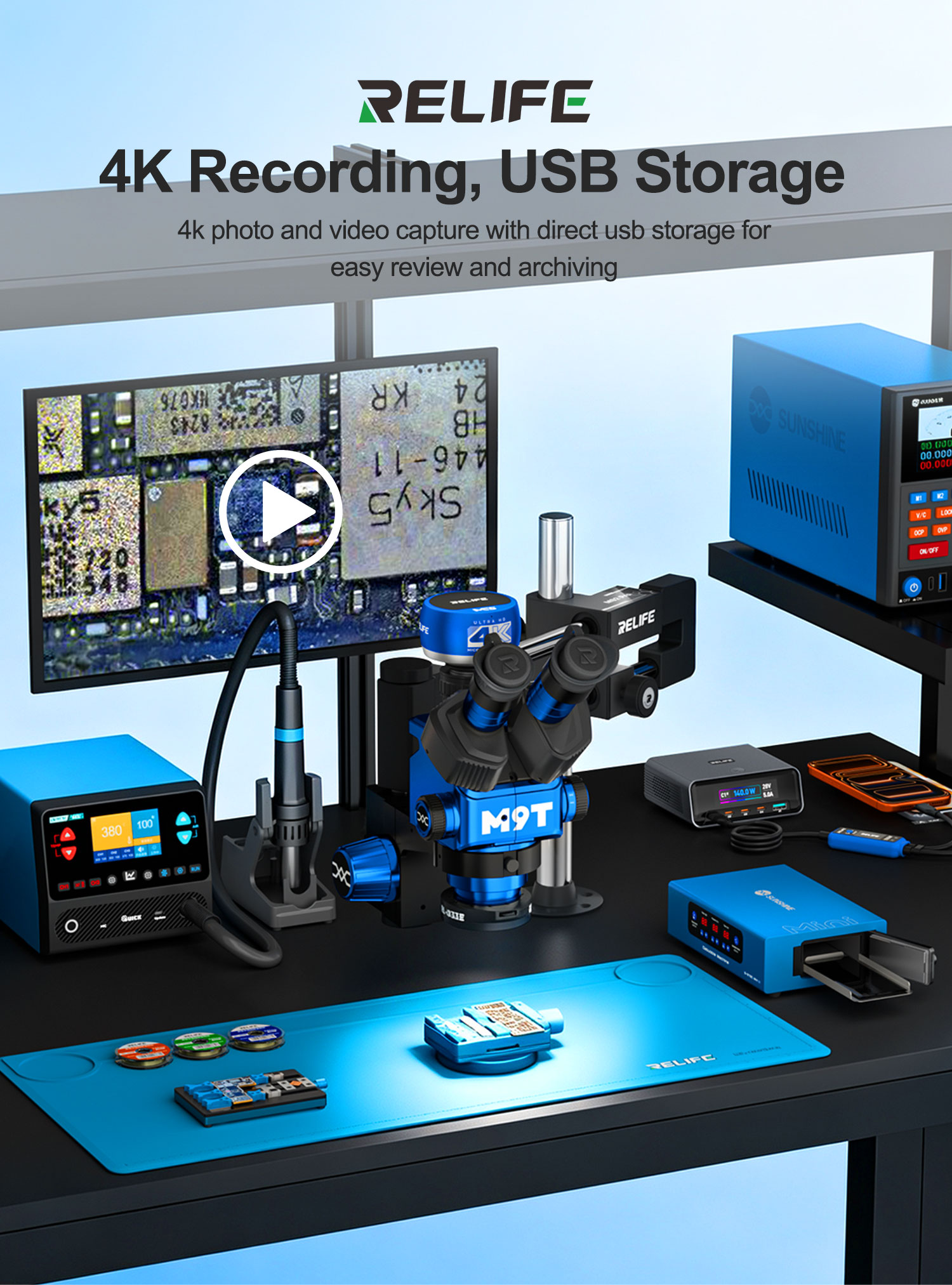 RELIFE MC5 4K 60FPS Microscope - 4K Microscope Camera Sony Sensor review and price